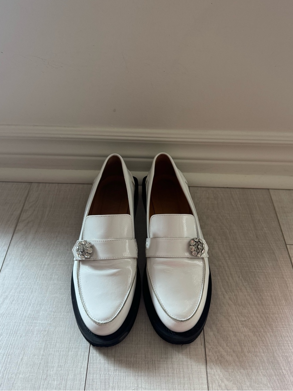 GANNI Jewel Patent Leather Loafers